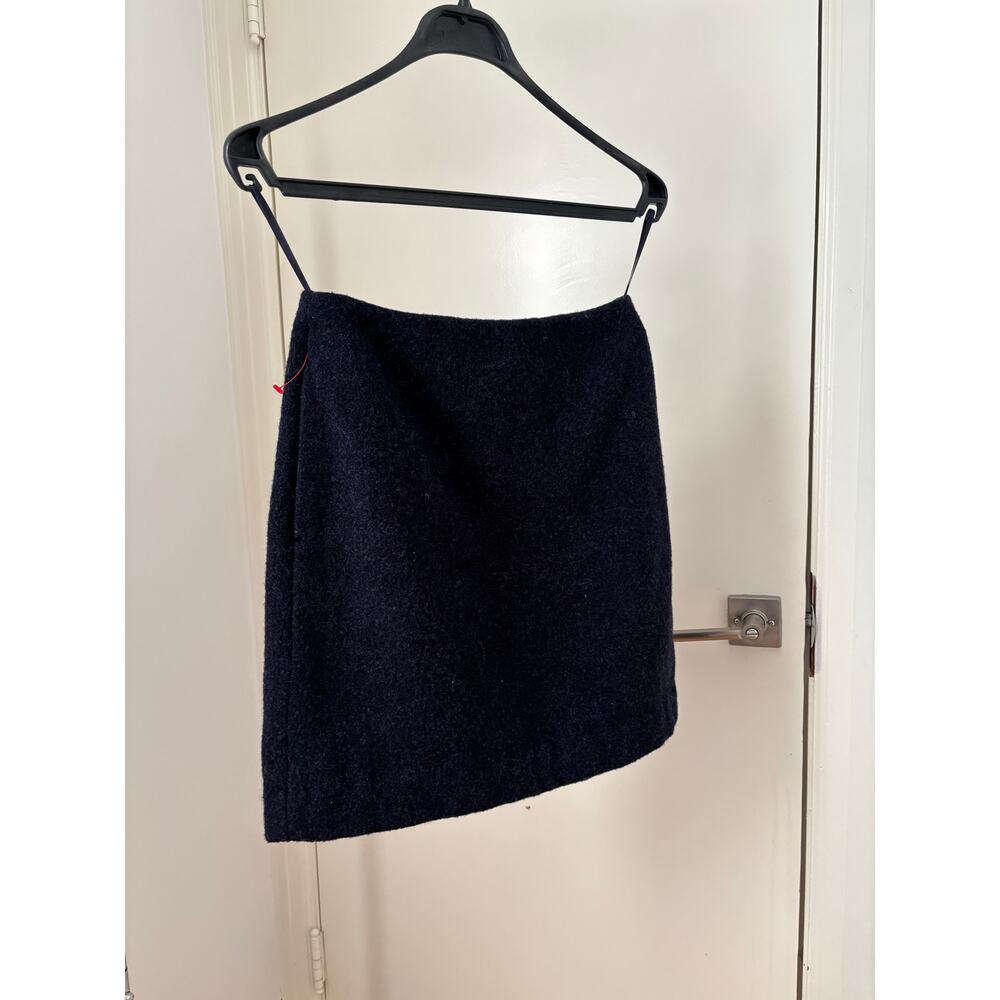 UNIQLO Black Wool Skirt Women Size 0 Minimalist Classic Elegant Style - Picture 3 of 8